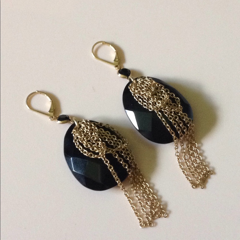 Glass chains earrings